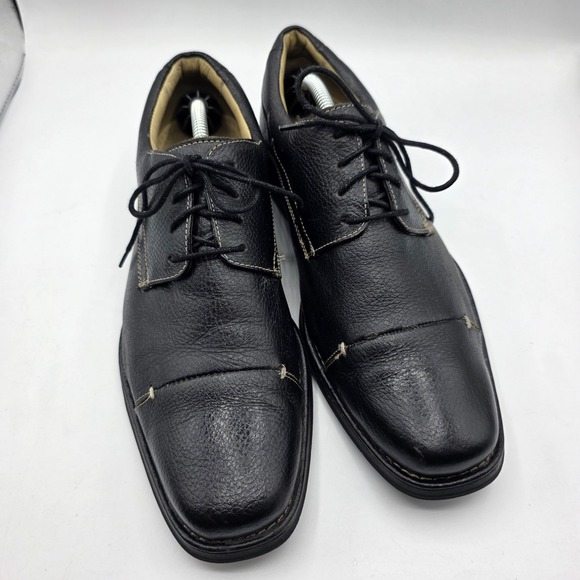 Belvedere Other - Belvedere Dress Shoes Mens 8.5 D Black Leather Florence Oxford Pebbled‎ Cap Toe
